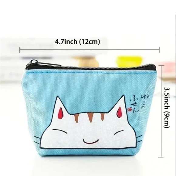 HP 🎉 Cute Kawaii Anime Cat Zipper Clutch Wallet - Picture 3 of 4
